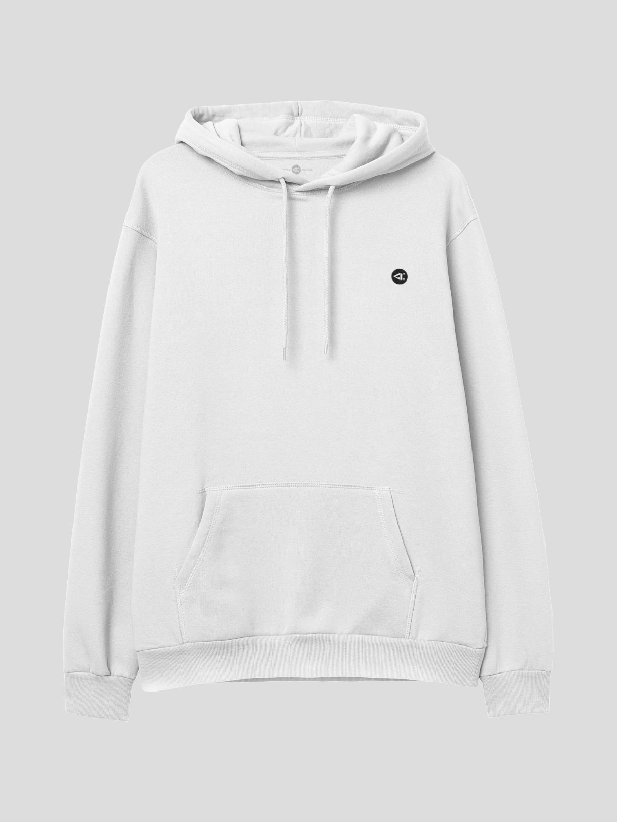 Hoodie Unisex Rounded white