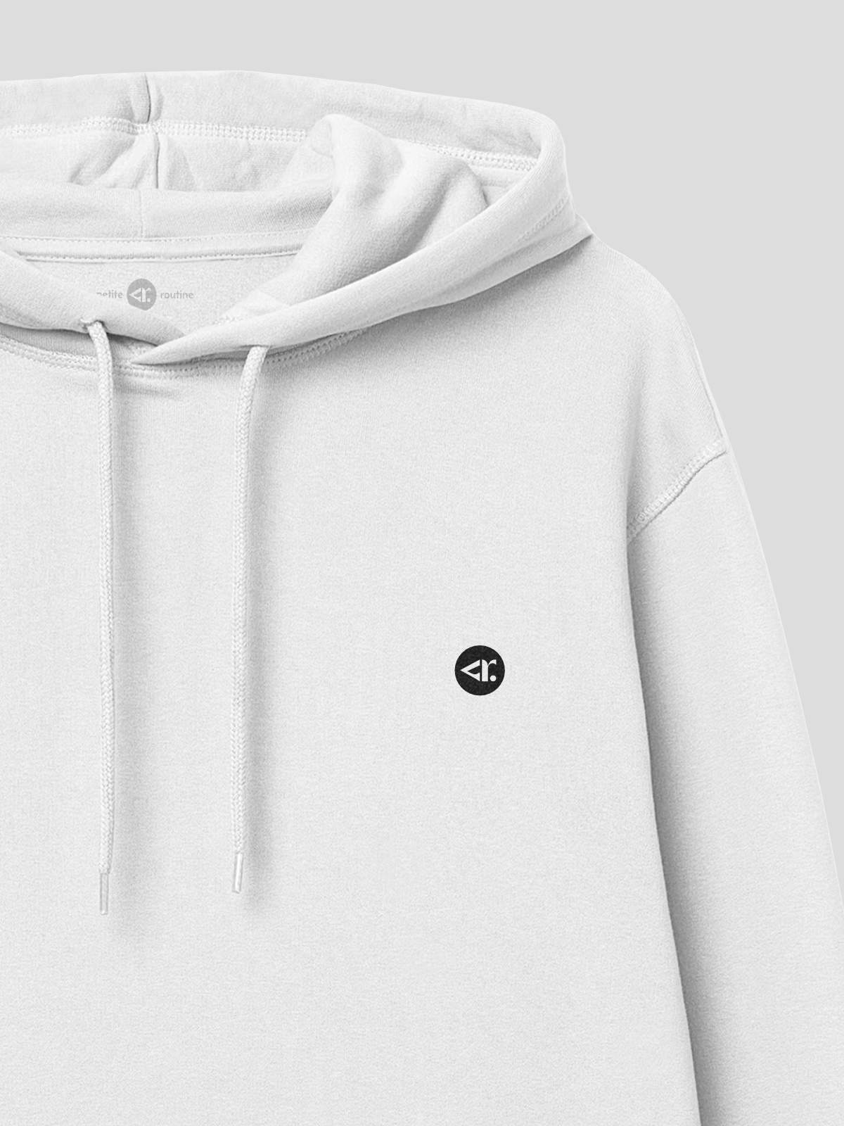 Hoodie Unisex Rounded white